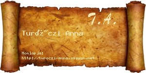 Turóczi Anna névjegykártya