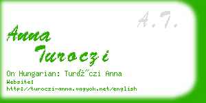 anna turoczi business card